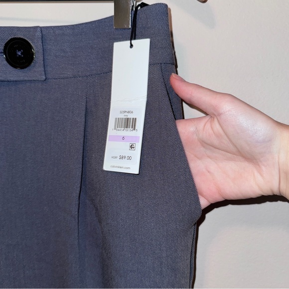 NWT 🏷️ Women’s Calvin Klein US 6 Periwinkle Dress Pants with Pockets - Picture 11 of 13